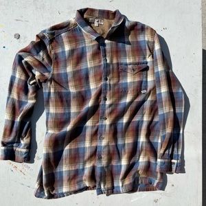 Men's VANS Flannel Shirt Multicolor Plaid XL Grunge Skate Street Surf Music Rock